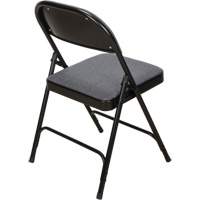 Deluxe Fabric Padded Folding Chair, Steel, Grey, 300 lbs. Weight Capacity Cantin et fils