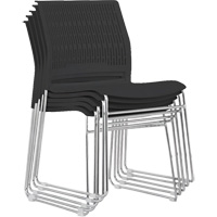 Stacking Chairs, Polypropylene, 32-3/8" High, 250 lbs. Capacity, Black Cantin et fils