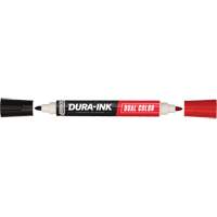 Markal&reg; Dura-Ink&reg; Dual Colour Permanent Ink Marker, Black/Red, Bullet Tip Cantin et fils