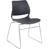Stacking Chairs, Polypropylene, 32" High, 250 lbs. Capacity, Black Cantin et fils