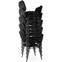 Stacking Chairs, Fabric, 32" High, 250 lbs. Capacity, Black Cantin et fils