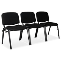 Stacking Chairs, Fabric, 32" High, 250 lbs. Capacity, Black Cantin et fils