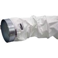 White 12" x 12' Distribution Ducting Kit, Adapter & Clamp Cantin et fils