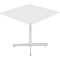 Newland Height-Adjustable Square Table, 36" L x 36" W x 29" H, 1" Top, Laminate, White Cantin et fils