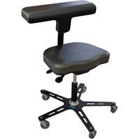 Chaise ergonomique industrielle VEGA-T, Mobile, Ajustable Hauteur, Capacit&eacute; 280 lb Cantin et fils