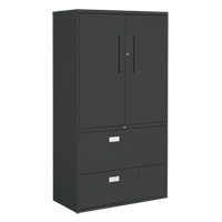 Armoire Multi-Stor, Acier, 3 Tablettes, 65-1/4" h x 36" la x 18" P, Noir Cantin et fils