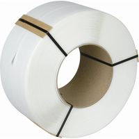 Strapping, Polypropylene, 3/8" W x 12900' L, White, Machine Grade Cantin et fils