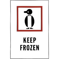 &eacute;tiquettes pour traitement sp&eacute;cial Keep Frozen, 6" lo x 4" la, Rouge/blanc Cantin et fils