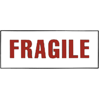 "Fragile" Special Handling Labels, 6" L x 2" W, Red on White Cantin et fils