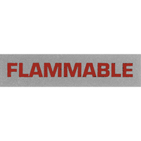 "Flammable" Special Handling Labels, 5" L x 2" W, Black on Red Cantin et fils