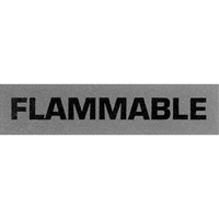 "Flammable" Special Handling Labels, 5" L x 2" W, Black on Red Cantin et fils