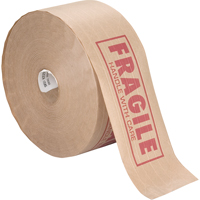 Pre-Printed Gummed Tapes, 76 mm (3") x 137 m (449.475'), Kraft Cantin et fils