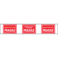 Pre-Printed Message Tapes, 1-7/8" W, White on Red Cantin et fils
