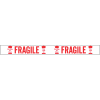 Bilingual Printed Tape – Fragile This Side Up , Red on White Cantin et fils