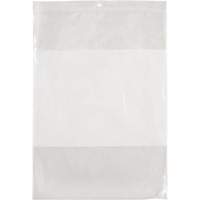 White Block Poly Bags, Reclosable, 12" x 9", 2 mils Cantin et fils