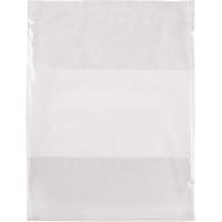White Block Poly Bags, Reclosable, 15" x 12", 2 mils Cantin et fils