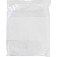 White Block Poly Bags, Reclosable, 15" x 12", 2 mils Cantin et fils