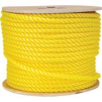 1/2" Braided Yellow Rope, Polypropylene, 335' Cantin et fils