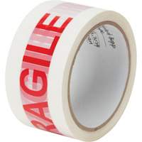 "Fragile" Box Sealing Tape, Hot Melt Adhesive, 2 mils, 48 mm (2") x 100 m (328') Cantin et fils