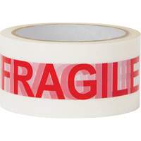 "Fragile" Box Sealing Tape, Hot Melt Adhesive, 2 mils, 48 mm (2") x 100 m (328') Cantin et fils