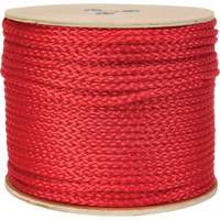Braided Red Rope, Polypropylene, 500' Cantin et fils