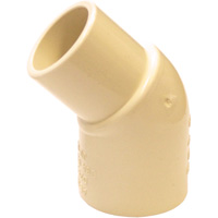 Raccord coude 45° m&acirc;le et femelle Flowguard Gold, Chantepleure x noeud, PVC-C, 1/2" Cantin et fils