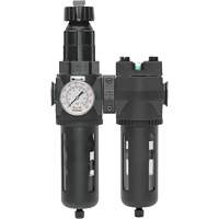 Manual Drain Filter, Regulator & Coalescing Filter with Standard Bowl Modulair 400, 1/4" NPT, 150 PSI, 9.1 fl. oz. Capacity Cantin et fils