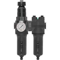 Manual Drain Filter, Regulator & Coalescing Filter with Metal Bowl Modulair 400, 1/4" NPT, 200 psi, 9.1 fl. oz. Capacity Cantin et fils