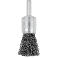 E050-12 Shaft Mounted Crimped End Brush, 1/2", 0.012" Fill, 1/4" Shank Cantin et fils