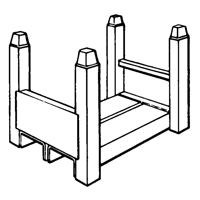 Portable Stacking Racks, 15" W x 22" D, 5600 lbs. Capacity Cantin et fils
