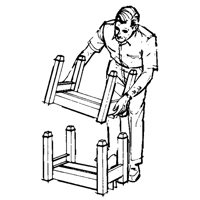 Portable Stacking Racks, 12" W x 16" D, 2500 lbs. Capacity Cantin et fils