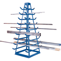 Support pour tuyaux, Horizontal, 9 Niveaux, 18" la x 40" p x 84" h, 1800 lb Cap. Cantin et fils