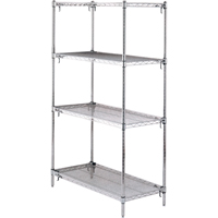 ETAGERE,4 TABL18X36X63,CHROME,800LB/TABL., Tiers 4, 36" la x 63" h x 18" p Cantin et fils