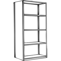 Interlok Shelving Unit, Steel, Boltless, 800 lbs. Capacity, 36" W x 100" H x 24" D Cantin et fils