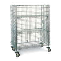 Chariots en treillis m&eacute;tallique, Chrom&eacute;, 21-1/2" x 68-1/2" x 40", Capacit&eacute; 500 lb Cantin et fils