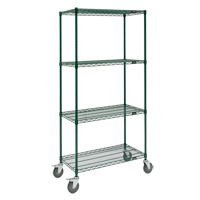 Wire Shelf Cart, Epoxy Finish, 36" x 80" x 18", 800 lbs. Capacity Cantin et fils