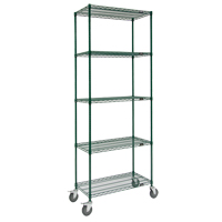 Wire Shelf Cart, Epoxy Finish, 36" x 92" x 18", 800 lbs. Capacity Cantin et fils