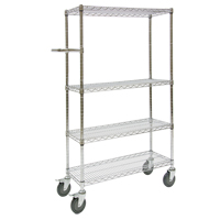 Push Cart, Chrome Plated, 30" x 60" x 14", 800 lbs. Capacity Cantin et fils