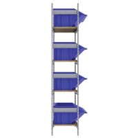 &eacute;tag&egrave;res larges avec bacs g&eacute;ants en plastique, Acier, Sans boulons, Capacit&eacute; 800 lb, 66" la x 72" h x 18" p Cantin et fils