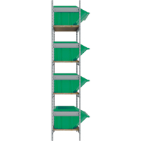&eacute;tag&egrave;res larges avec bacs g&eacute;ants en plastique, Acier, Sans boulons, Capacit&eacute; 800 lb, 66" la x 72" h x 18" p Cantin et fils