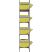 &eacute;tag&egrave;res larges avec bacs g&eacute;ants en plastique, Acier, Sans boulons, Capacit&eacute; 800 lb, 66" la x 72" h x 18" p Cantin et fils