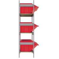 &eacute;tag&egrave;res larges avec bacs g&eacute;ants en plastique, Acier, Sans boulons, Capacit&eacute; 800 lb, 66" la x 60" h x 18" p Cantin et fils