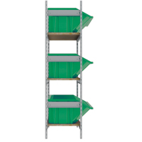 &eacute;tag&egrave;res larges avec bacs g&eacute;ants en plastique, Acier, Sans boulons, Capacit&eacute; 800 lb, 66" la x 60" h x 18" p Cantin et fils