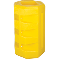 Column Protectors, 18-1/4" x 18-1/4" Inside Opening, 30" L x 30" W x 38-1/2" H, Yellow Cantin et fils