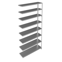 Shelving Unit, Galvanized Steel, Slotted Angle, 300 lbs. Capacity, 48" W x 96" H x 12" D Cantin et fils