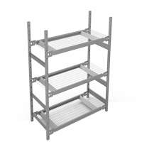 Wide Span Storage Shelving, Steel, Boltless, 1340 lbs. Capacity, 42" W x 60" H x 18" D Cantin et fils