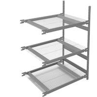 &eacute;tag&egrave;re de grande largeur, Acier, Sans boulons, Capacit&eacute; 1340 lb, 42" la x 60" h x 32" p Cantin et fils