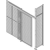 Heavy-Duty Wire Mesh Partition Sliding Door, 4' W x 8' H Cantin et fils
