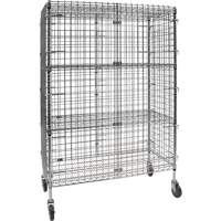 Security Cart, Chrome Plated, 48" x 69" x 24", 500 lbs. Capacity Cantin et fils