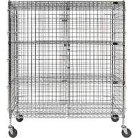 Security Cart, Chrome Plated, 60" x 69" x 24", 500 lbs. Capacity Cantin et fils
